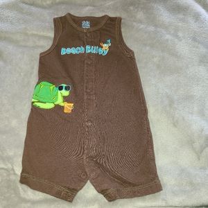 Cute infant boy summer romper
